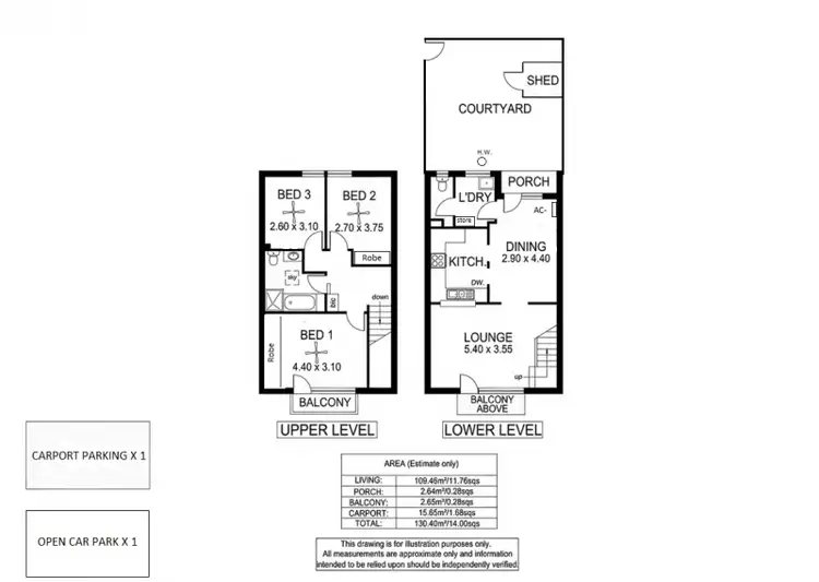 Floorplan of Homely townhouse listing, 14/22 Wheaton Road, Melrose Park SA 5039