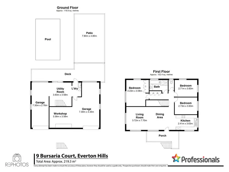 Floorplan of Homely house listing, 9 Bursaria Crt, Everton Hills QLD 4053