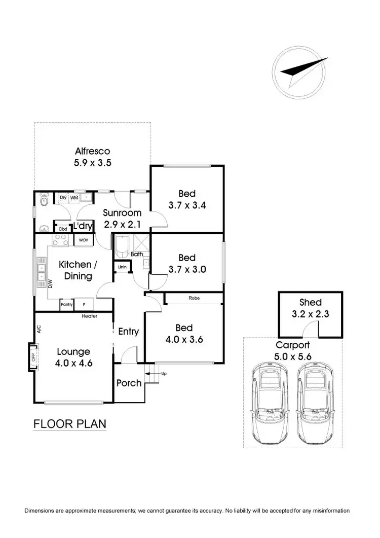 Floorplan of Homely house listing, 1/6 Pine Crescent, Boronia VIC 3155