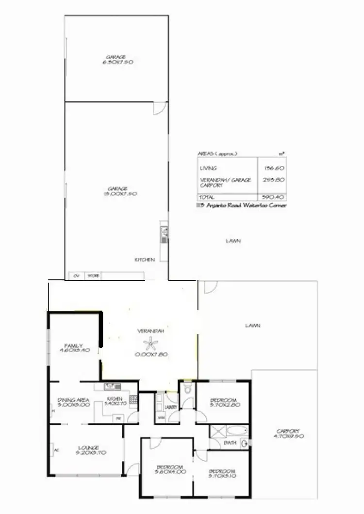 Floorplan of Homely house listing, 113 Anjanto Rd, Waterloo Corner SA 5110