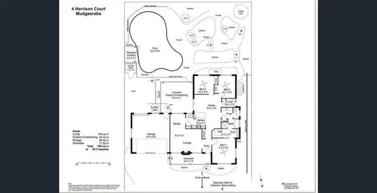 Floorplan of Homely house listing, 4 Harrison Ct, Mudgeeraba QLD 4213