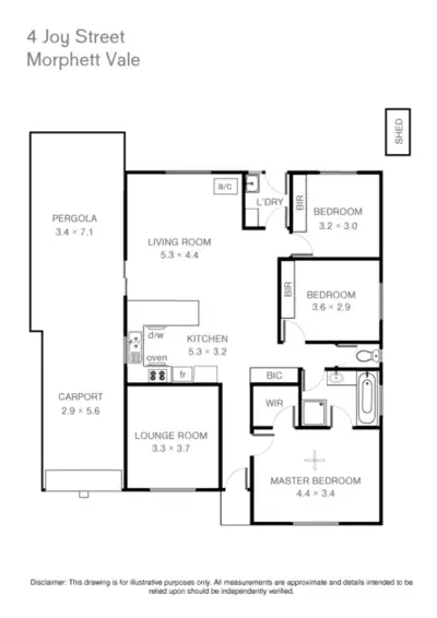 Floorplan of Homely house listing, 4 Joy St, Morphett Vale SA 5162