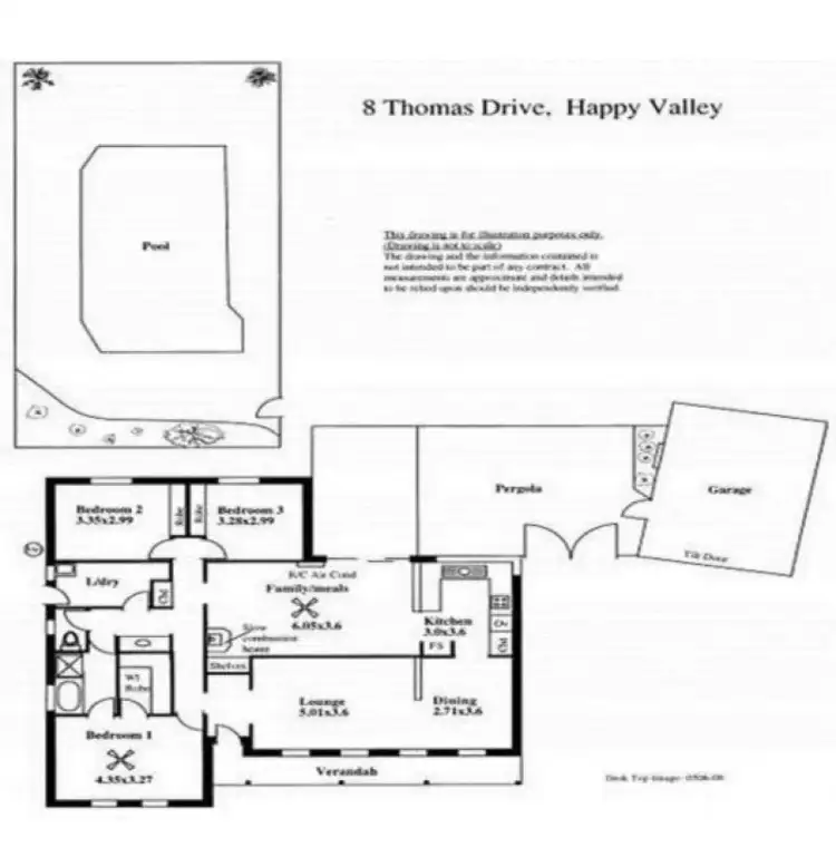 Floorplan of Homely house listing, 8 Thomas Drive, Happy Valley SA 5159