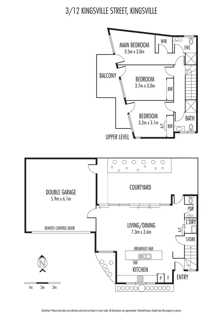 Floorplan of Homely townhouse listing, 3/12 Kingsville St, Kingsville VIC 3012