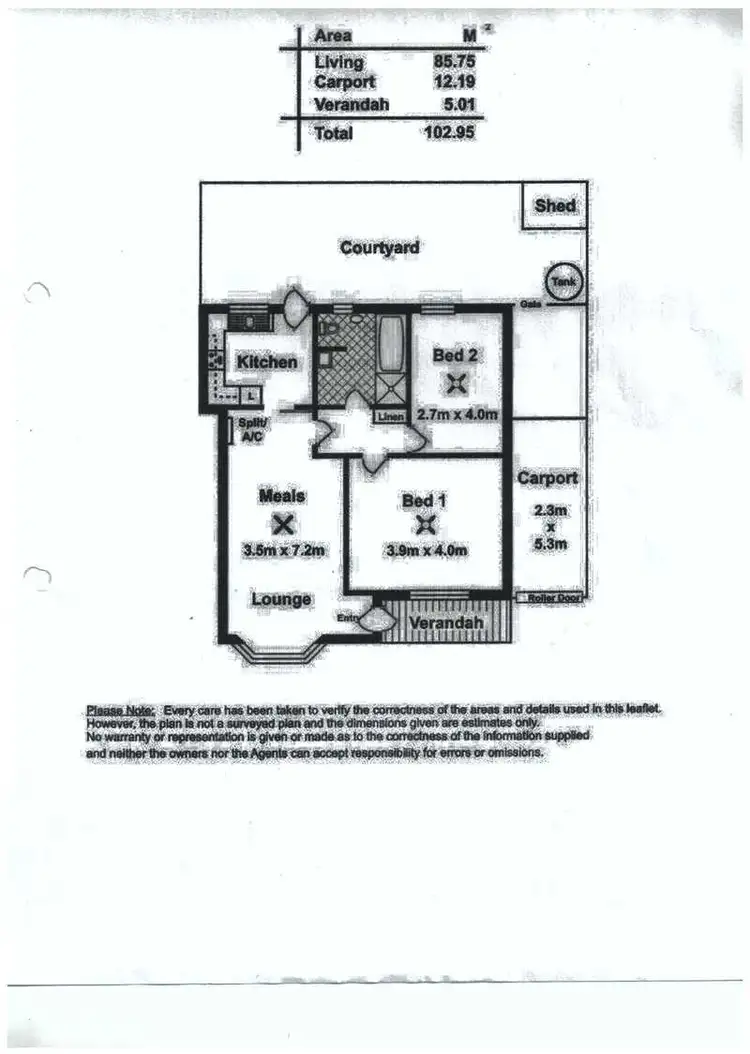 Floorplan of Homely unit listing, 3/360 Portrush Road, Tusmore SA 5065