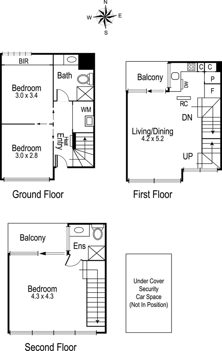 Floorplan of Homely apartment listing, 12/284 High Street, Northcote VIC 3070