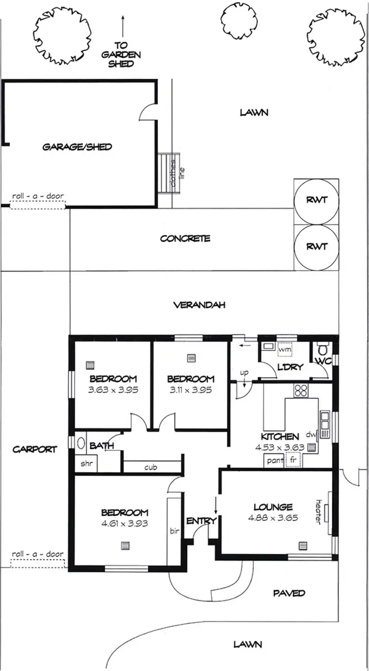 Floorplan of Homely house listing, 7 Charron Rd, Croydon Park SA 5008