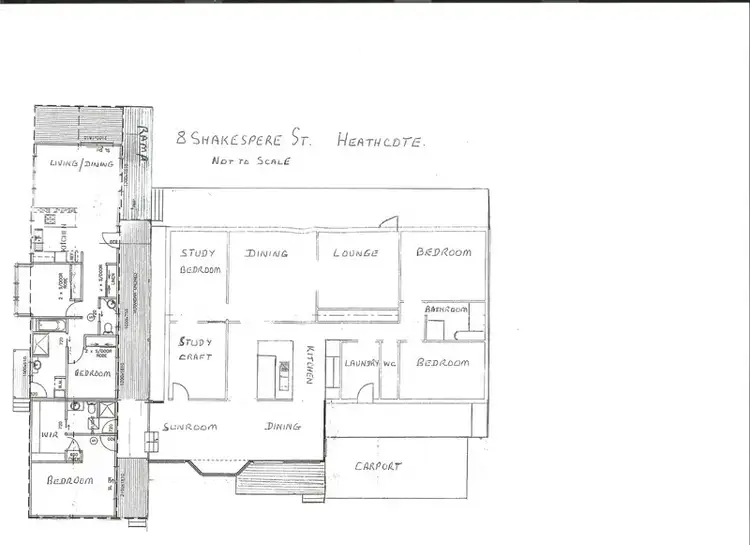 Floorplan of Homely house listing, 8 SHAKESPERE STREET, Heathcote VIC 3523
