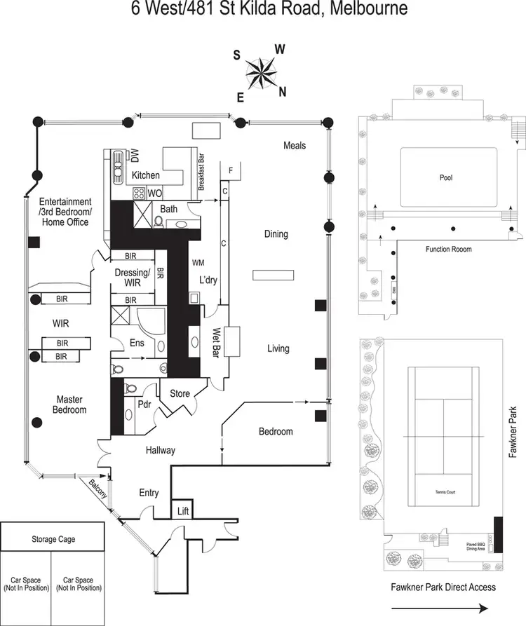 Floorplan of Homely apartment listing, 6 West/481 St Kilda Road, Melbourne VIC 3004