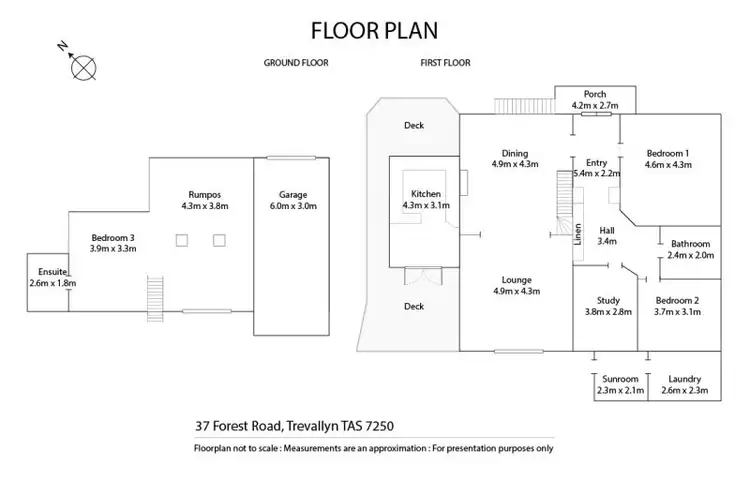 Floorplan of Homely house listing, 37 Forest Road, Trevallyn TAS 7250