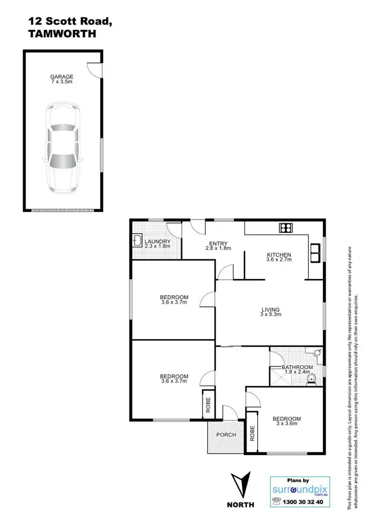 Floorplan of Homely house listing, 12 Scott Road, South Tamworth NSW 2340