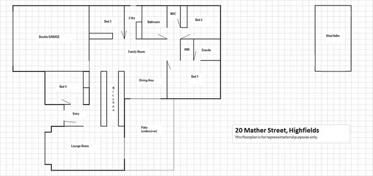 Floorplan of Homely house listing, 20 Mather Street, Highfields QLD 4352