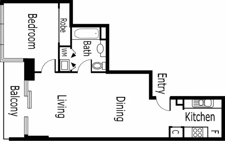 Floorplan of Homely apartment listing, 336/183 City Road, Southbank VIC 3006
