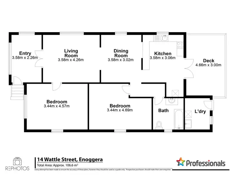 Floorplan of Homely house listing, 14 Wattle Street, Enoggera QLD 4051