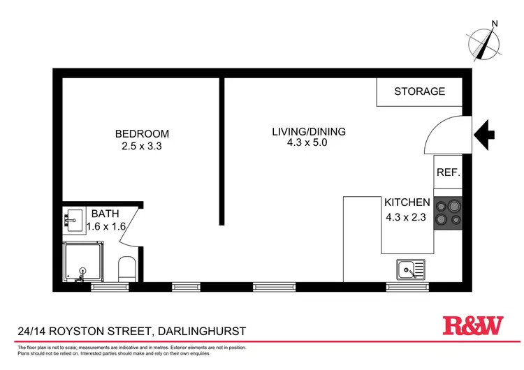 Floorplan of Homely apartment listing, 24/14 Royston Street, Darlinghurst NSW 2010