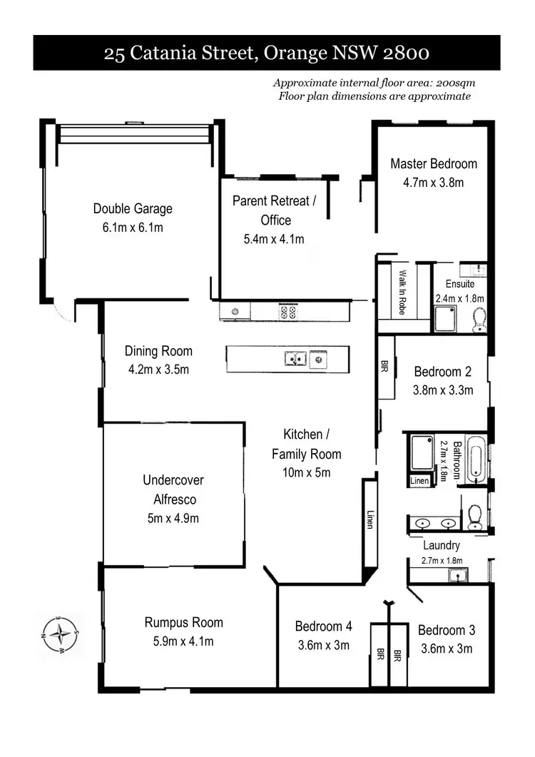 Floorplan of Homely house listing, 25 Catania Street, Orange NSW 2800