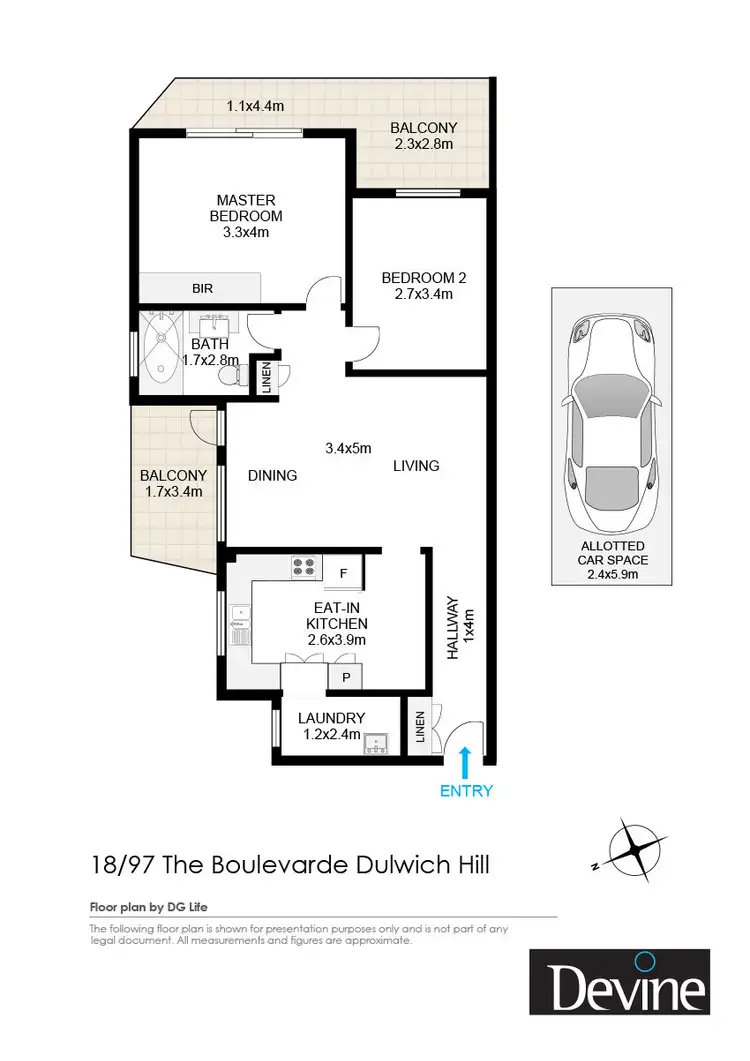 Floorplan of Homely apartment listing, 18/97 The Boulevarde, Dulwich Hill NSW 2203