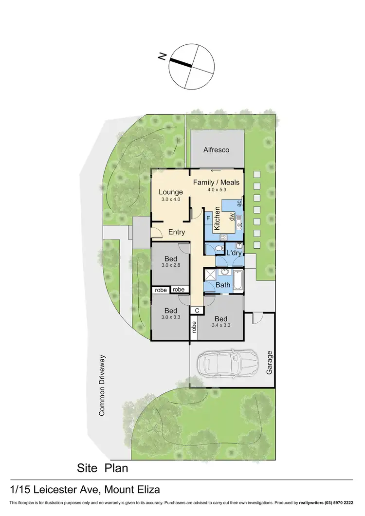 Floorplan of Homely unit listing, 1/15 Leicester Avenue, Mount Eliza VIC 3930