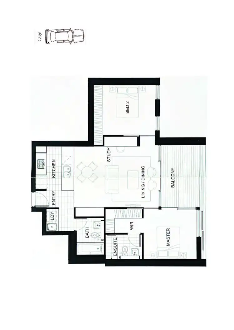 Floorplan of Homely apartment listing, 301N/1 Lardelli Drive, Ryde NSW 2112