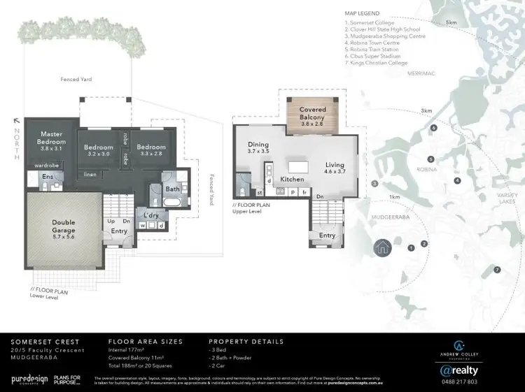 Floorplan of Homely townhouse listing, 20/5 Faculty Crescent, Mudgeeraba QLD 4213