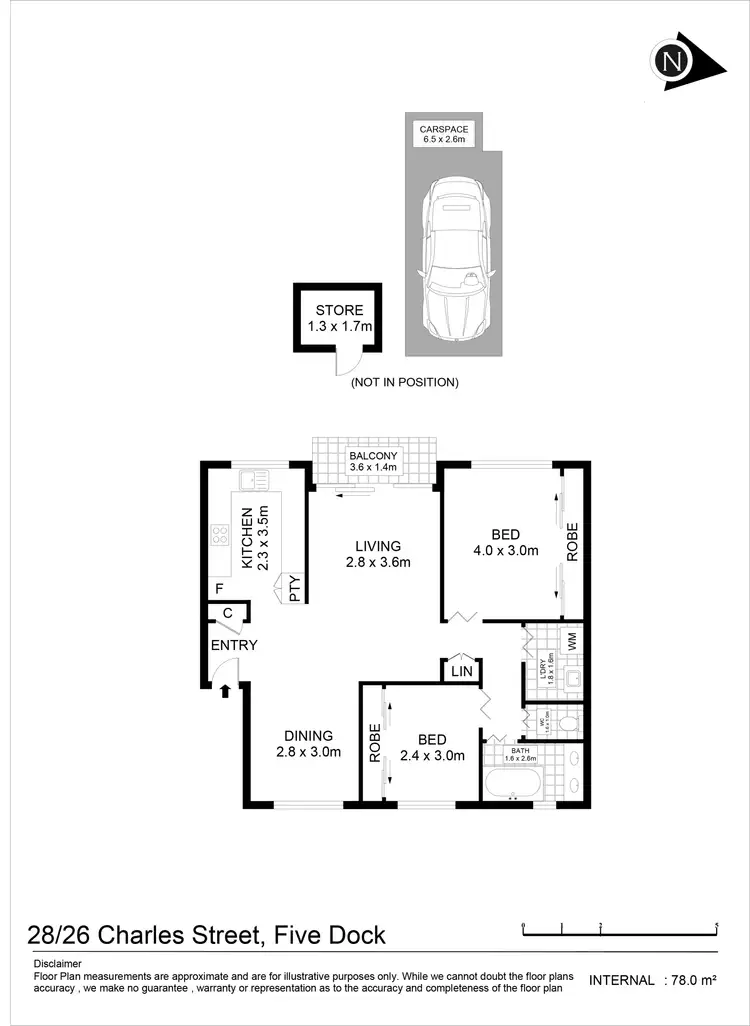 Floorplan of Homely apartment listing, 28/26 Charles Street, Five Dock NSW 2046