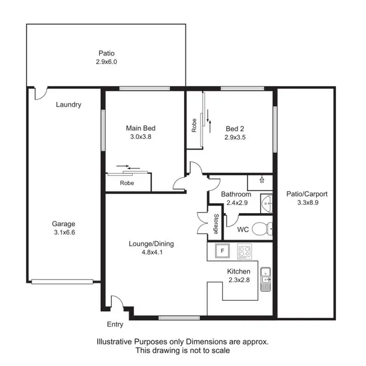 Floorplan of Homely unit listing, 2/35 Birch Street, Manunda QLD 4870