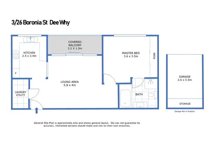 Floorplan of Homely unit listing, 3/26 Boronia Street, Dee Why NSW 2099