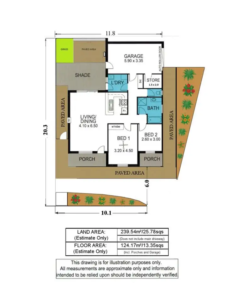 Floorplan of Homely unit listing, 1/389 Tapleys Hill Road, Seaton SA 5023