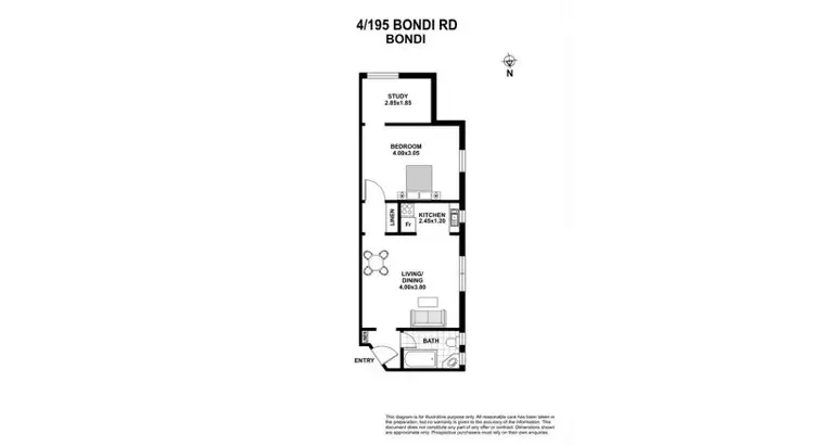 Floorplan of Homely apartment listing, 4/195-199 Bondi Road, Bondi NSW 2026