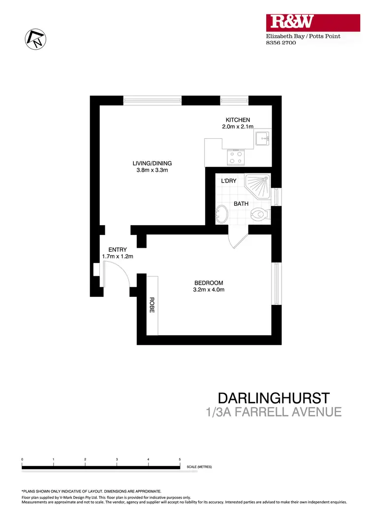 Floorplan of Homely apartment listing, 1/3a Farrell Avenue, Darlinghurst NSW 2010