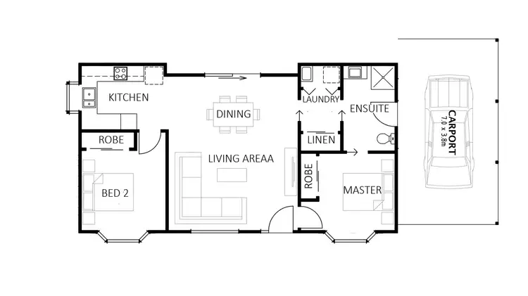 Floorplan of Homely retirement listing, 145/761 McIvor Highway, Junortoun VIC 3551