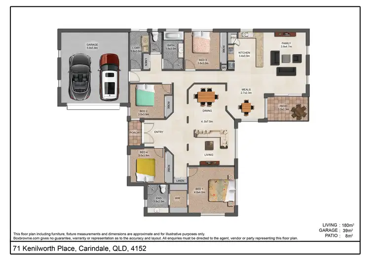 Floorplan of Homely house listing, 71 Kenilworth Place, Carindale QLD 4152
