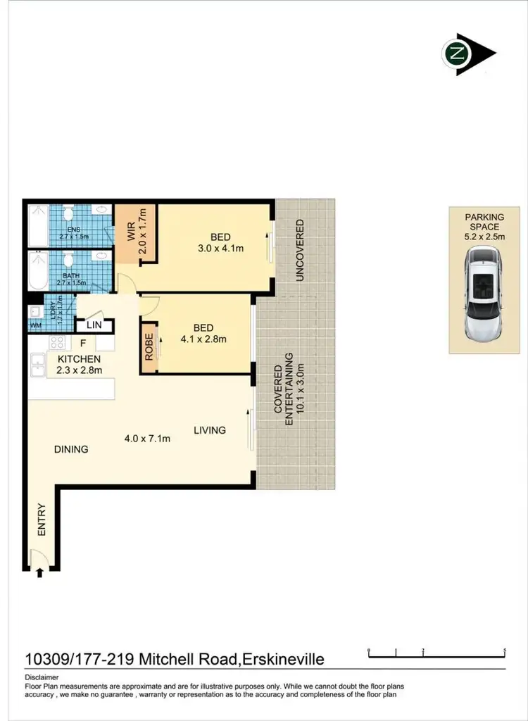 Floorplan of Homely apartment listing, 10309/177-219 Mitchell Road, Erskineville NSW 2043