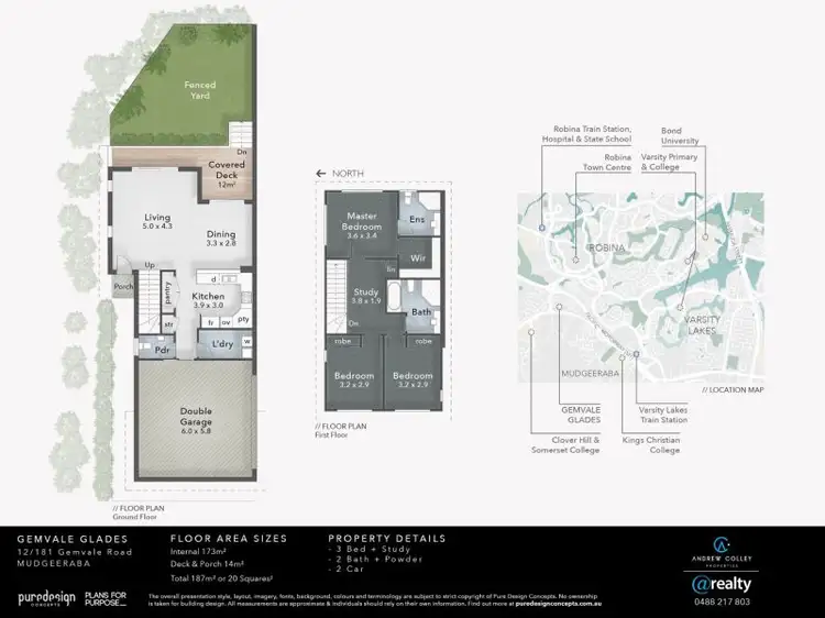 Floorplan of Homely townhouse listing, Unit 12/181 Gemvale Road, Mudgeeraba QLD 4213