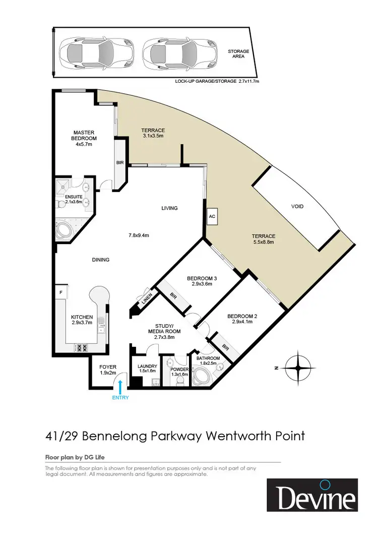 Floorplan of Homely apartment listing, 41/29 Bennelong Parkway, Wentworth Point NSW 2127