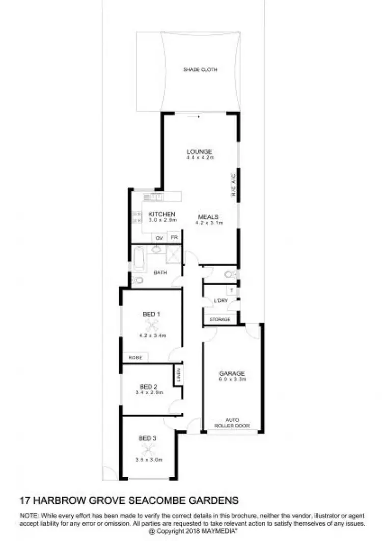 Floorplan of Homely house listing, 17 Harbrow Grove, Seacombe Gardens SA 5047
