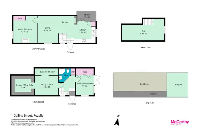 Floorplan of Homely house listing, 1 Collins Street, Rozelle NSW 2039