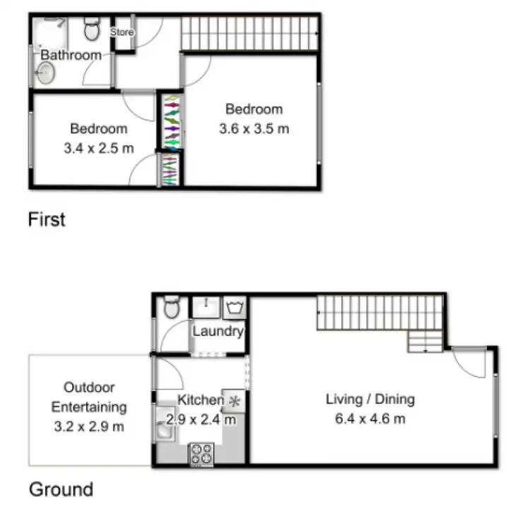 Floorplan of Homely townhouse listing, 74/125 Pappas Way, Carrara QLD 4211