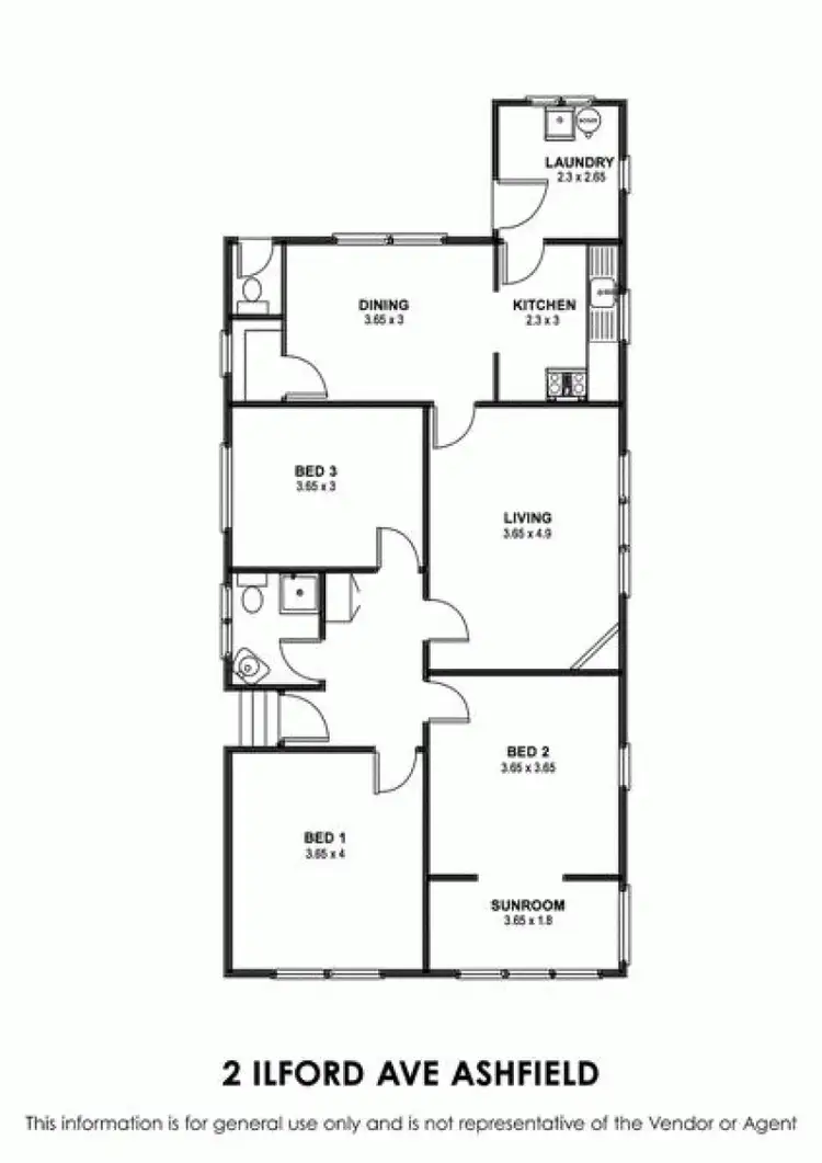 Floorplan of Homely house listing, 2 ILFORD AVE, Ashfield NSW 2131