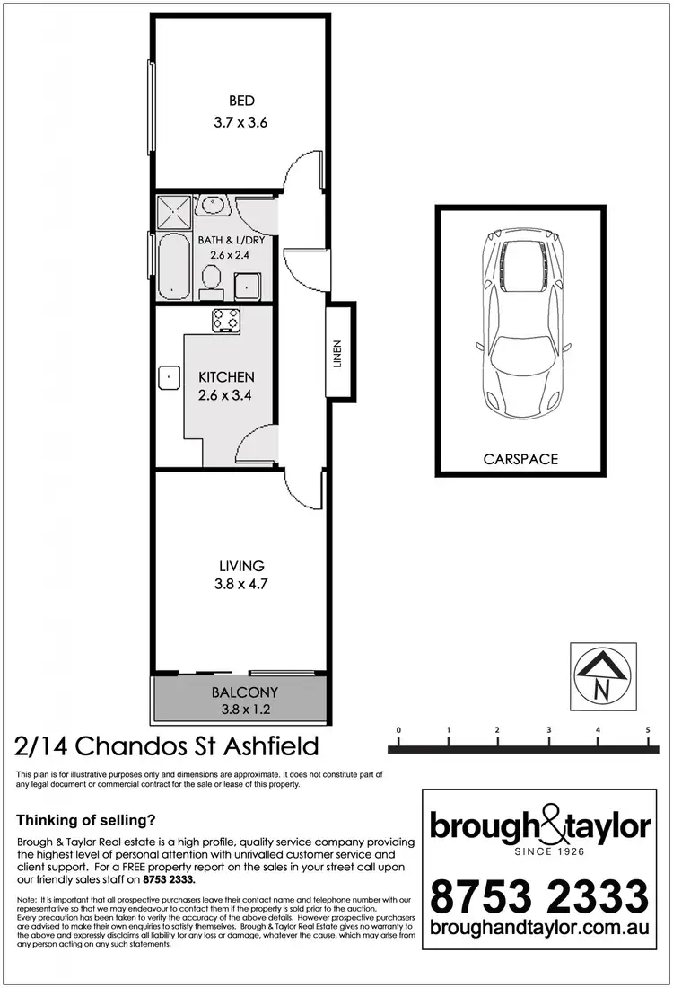 Floorplan of Homely unit listing, 2/14 Chandos Street, Ashfield NSW 2131