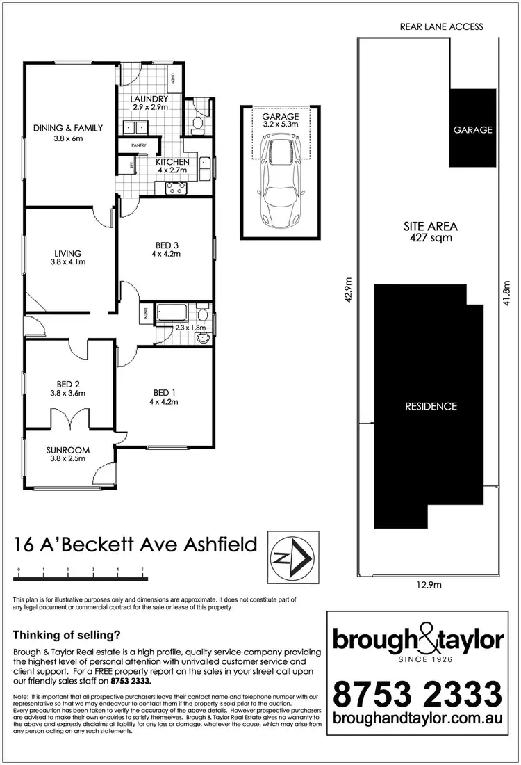 Floorplan of Homely house listing, 16 A'Beckett Ave, Ashfield NSW 2131