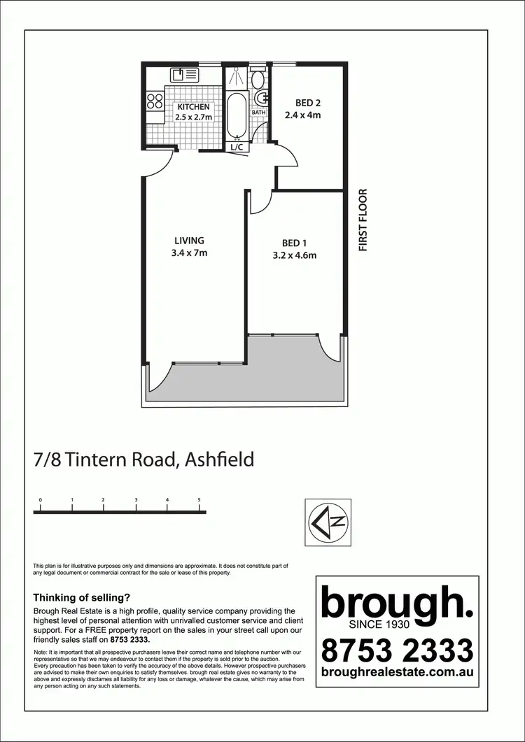 Floorplan of Homely unit listing, 7/8 Tintern Road, Ashfield NSW 2131
