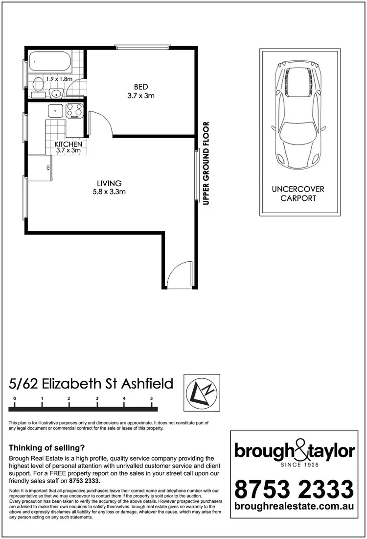 Floorplan of Homely unit listing, 5/62 Elizabeth Street, Ashfield NSW 2131