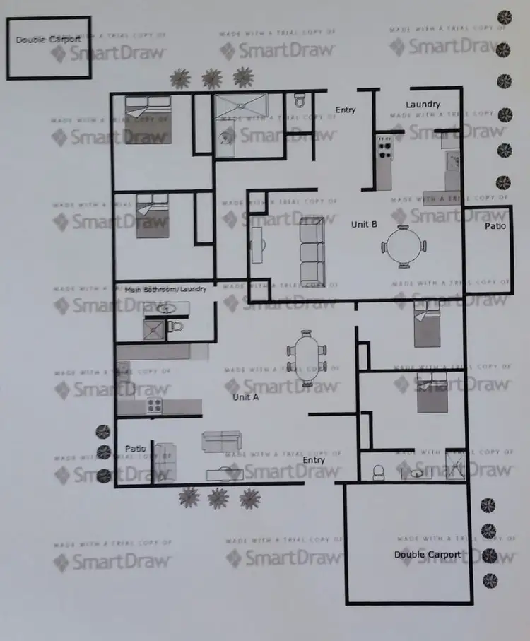 Floorplan of Homely block of units listing, 17 A & B Trucano Close, Whitfield QLD 4870