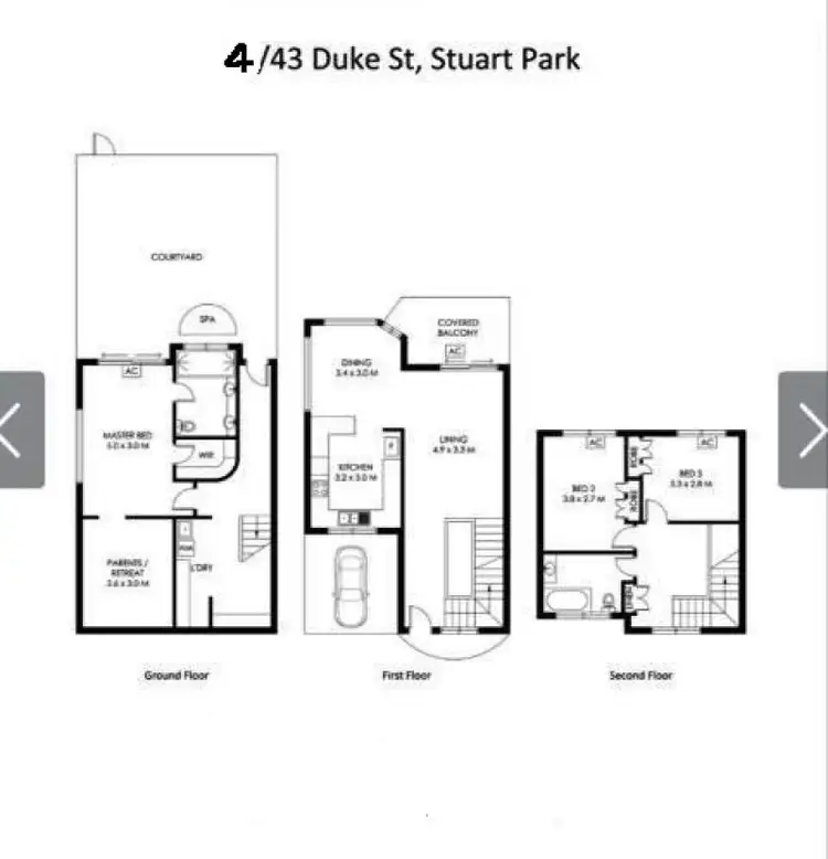 Floorplan of Homely townhouse listing, 4/43 Duke Street, Stuart Park NT 820