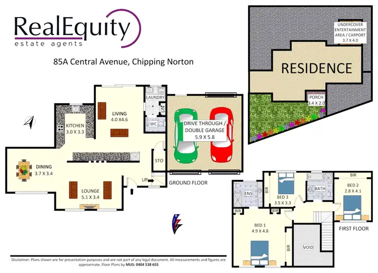 Floorplan of Homely semi-detached listing, 85A Central Avenue, Chipping Norton NSW 2170