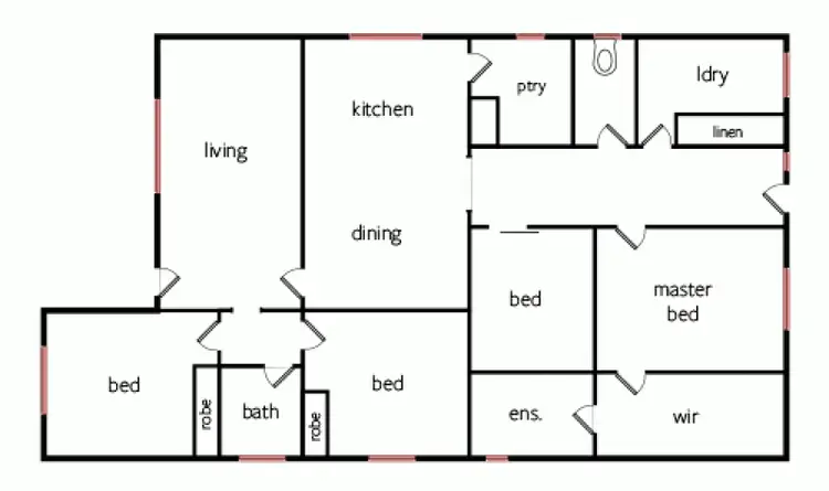 Floorplan of Homely house listing, 45 Edith Street, Horsham VIC 3400