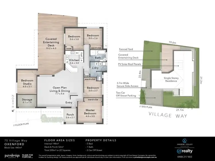 Floorplan of Homely house listing, 75 Village Way, Oxenford QLD 4210