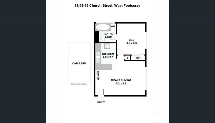 Floorplan of Homely apartment listing, 11/43-45 Church Street, West Footscray VIC 3012