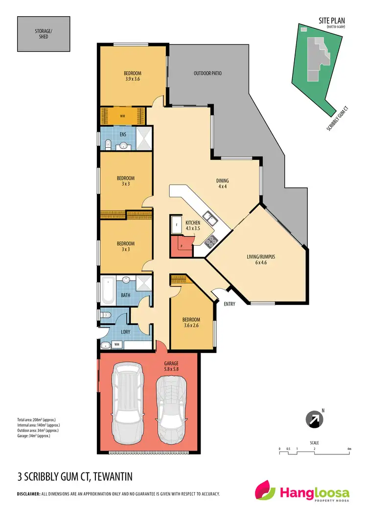 Floorplan of Homely house listing, 3 Scribbly Gum Court, Tewantin QLD 4565